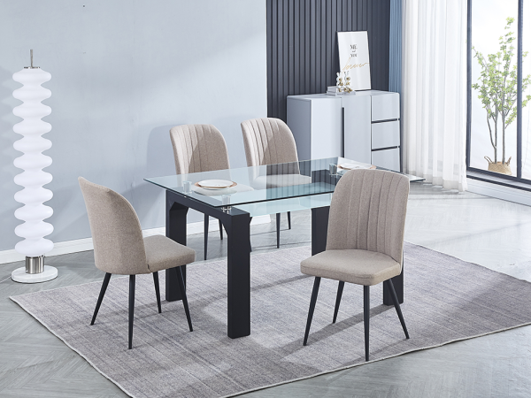 Rio_CONJUNTO_negro-beig copia Mesa Comedor Fija Rio