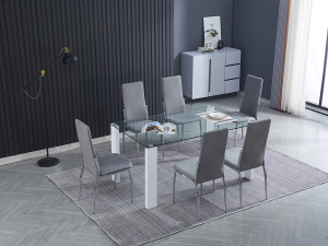 Conjunto Mesa Hugo Cambria + 6 Sillas Emma Beig