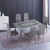 Conjunto Mesa Rectangular fija Cristal Nora