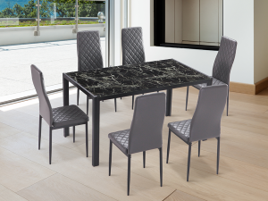 Conjunto mesa Marmol + 6 Sillas Marmol