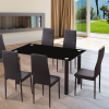 Mesa Leo Comedor Fija Rectangular Cristal negro