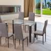 Mesa Comer Fija Rectangular Transparente Olivia