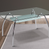 MEsa Mesa Rectangular Fija Theo patas cromadas