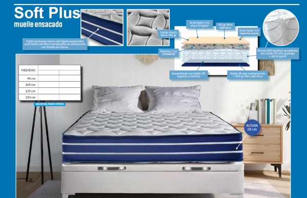 Colchón Soft Plus muelles ensacados