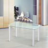 Mesa Comer Fija Rectangular Transparente Olivia