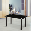 Mesa Leo Comedor Fija Rectangular Cristal negro