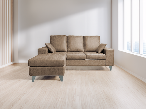 Siena_Piedra Sofá Chaise Longue Siena con Pouf Independiente tap. color Cemento