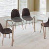 CONJUNTO Conjunto Mesa Clara + 4 Sillas Bruno Tap. Marrón