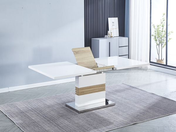 Conjunto mesa Luna + 4 Sillas Noa Beig