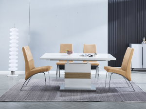 Conjunto mesa Luna + 4 Sillas Noa Beig