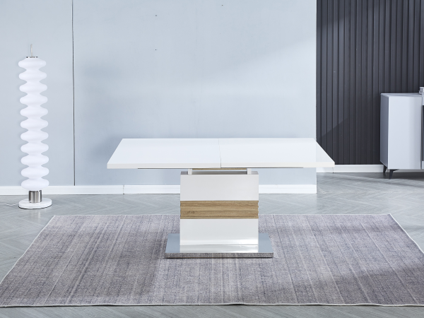 Conjunto mesa Luna + 4 Sillas Noa Beig
