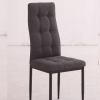 Silla Conjunto de Mesa Iris + 6 Sillas Maia Tap. Gris