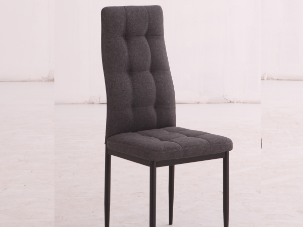 Silla Conjunto de Mesa Iris + 6 Sillas Maia Tap. Gris