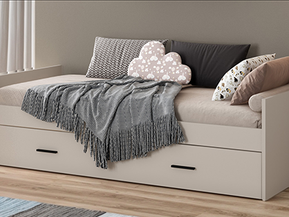 beig Cama Nido con Frontal colores Beig / Mauvella