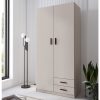 Armario 2 puertas 2 cajones colores mauvella / beig