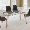 Mesa Cristal Comedor fija Inés color Madera