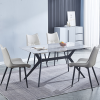 Conjunto Abril mesa + 4 sillas Beig/Gris