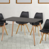 Mesa Pirineo rectangular de 120 cm blanco / negro