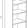 Estantería 182 cm 5 baldas Mauvella Beig