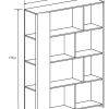 medidas Estantería 192 cm asimétrica color Mauvella