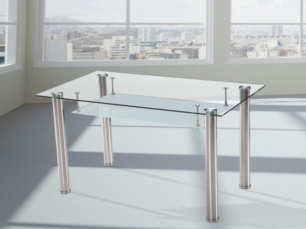 mesa Conjunto de Mesa Iris + 6 Sillas Maia Tap. Gris