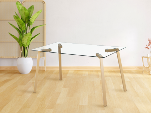 mesa Mesa Cristal Comedor fija Inés color Madera