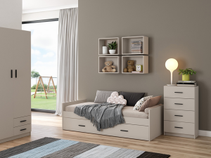 prebeig Cama Nido con Frontal colores Beig / Mauvella