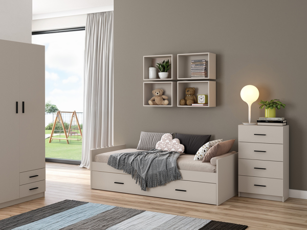 prebeig Cama Nido con Frontal colores Beig / Mauvella