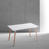 Mesa Pirineo rectangular de 120 cm blanco / negro