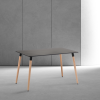 Mesa Pirineo rectangular de 120 cm blanco / negro