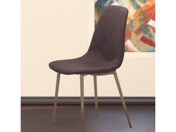 silla Conjunto Mesa Clara + 4 Sillas Bruno Tap. Marrón