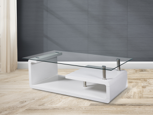 mesa Mesa centro fija Cristal Blanco-Cambria