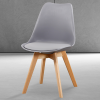 Silla Tapizada en Resina Sintética con Cojin PU - Blanco o Gris